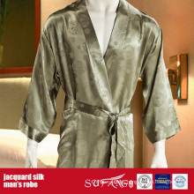 Luxury Hotel Use Solid Color Man's Silk Robe